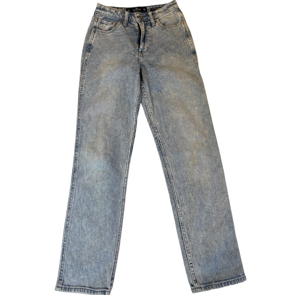 Vintage Hollister Womens Jeans Ultra High Rise Mom Skinny Leg Stretch Blue SZ 0S